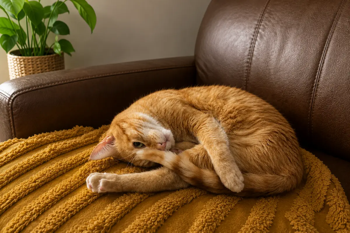 Succès d'adoption : ce chat roux confortablement installé